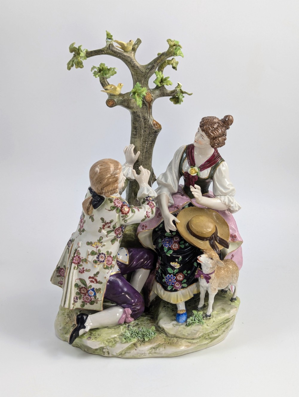 Large Porcelain Figurine Courting Couple, Carl Thieme, Dresden, c. 1880 View VI