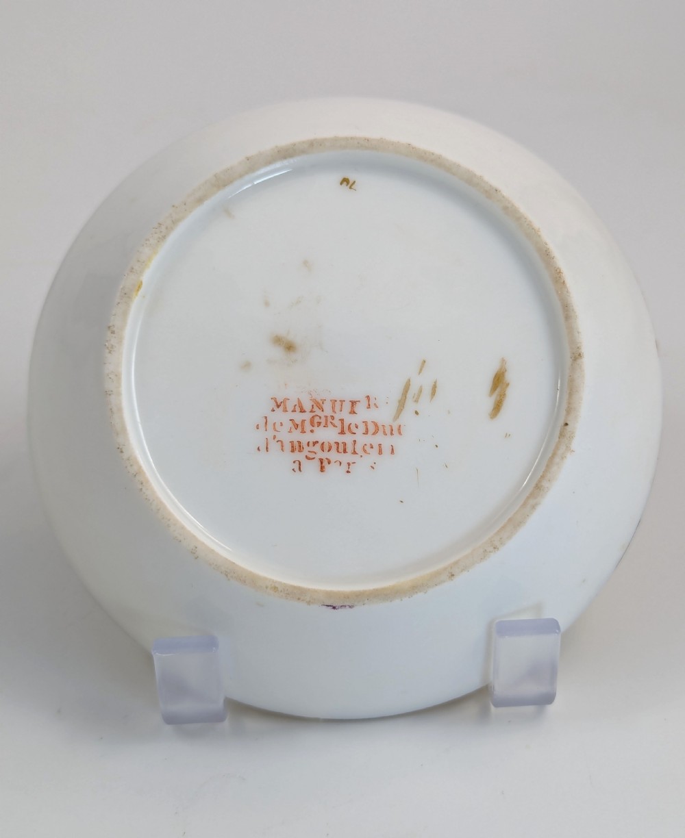 Antique Porcelain Cup and Saucer, Dihl and Guérhard, France, c. 1790 View III