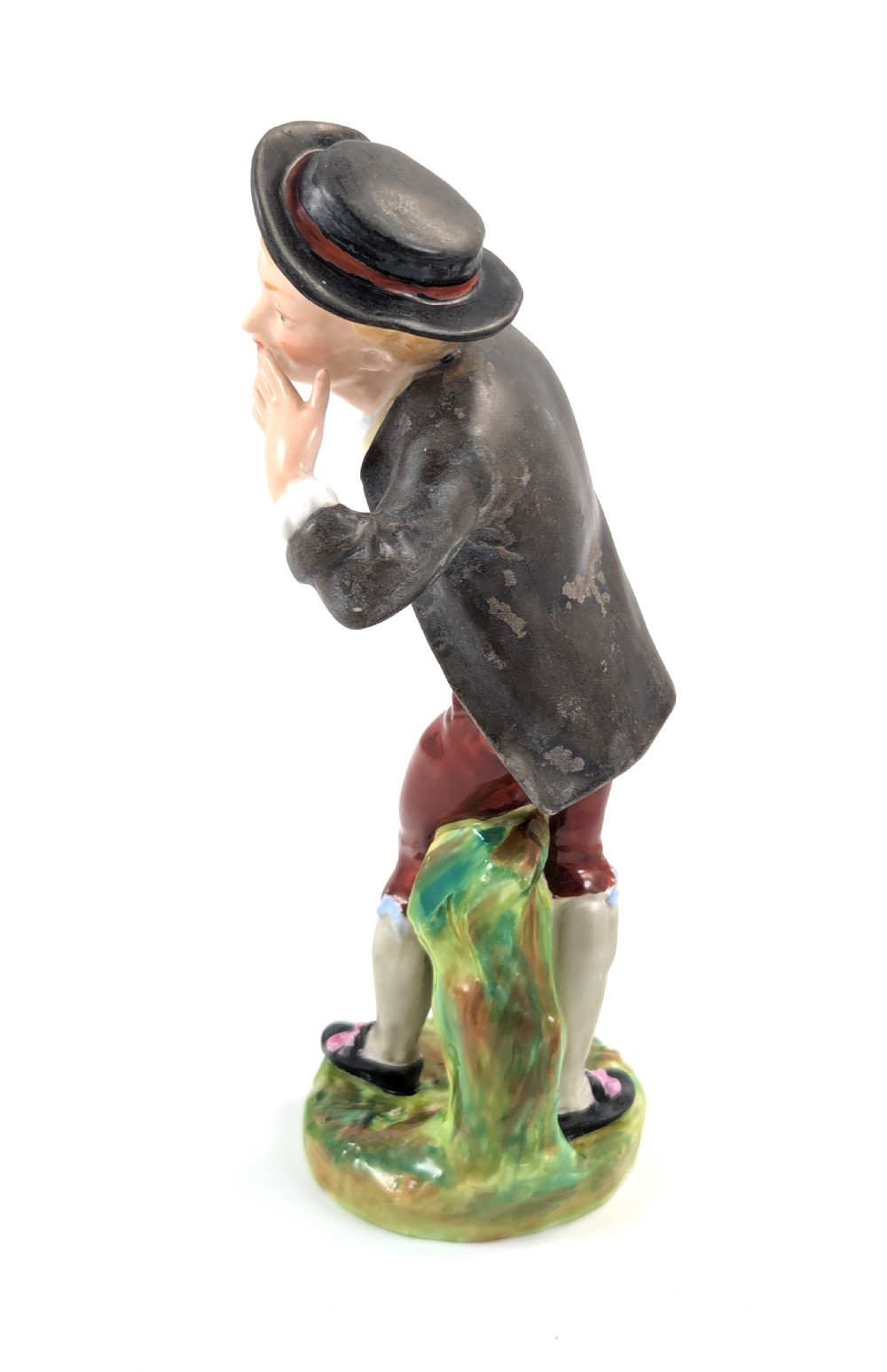 Very Rare Porcelain Figurine of a Boy, Crown Derby, 1880 View III