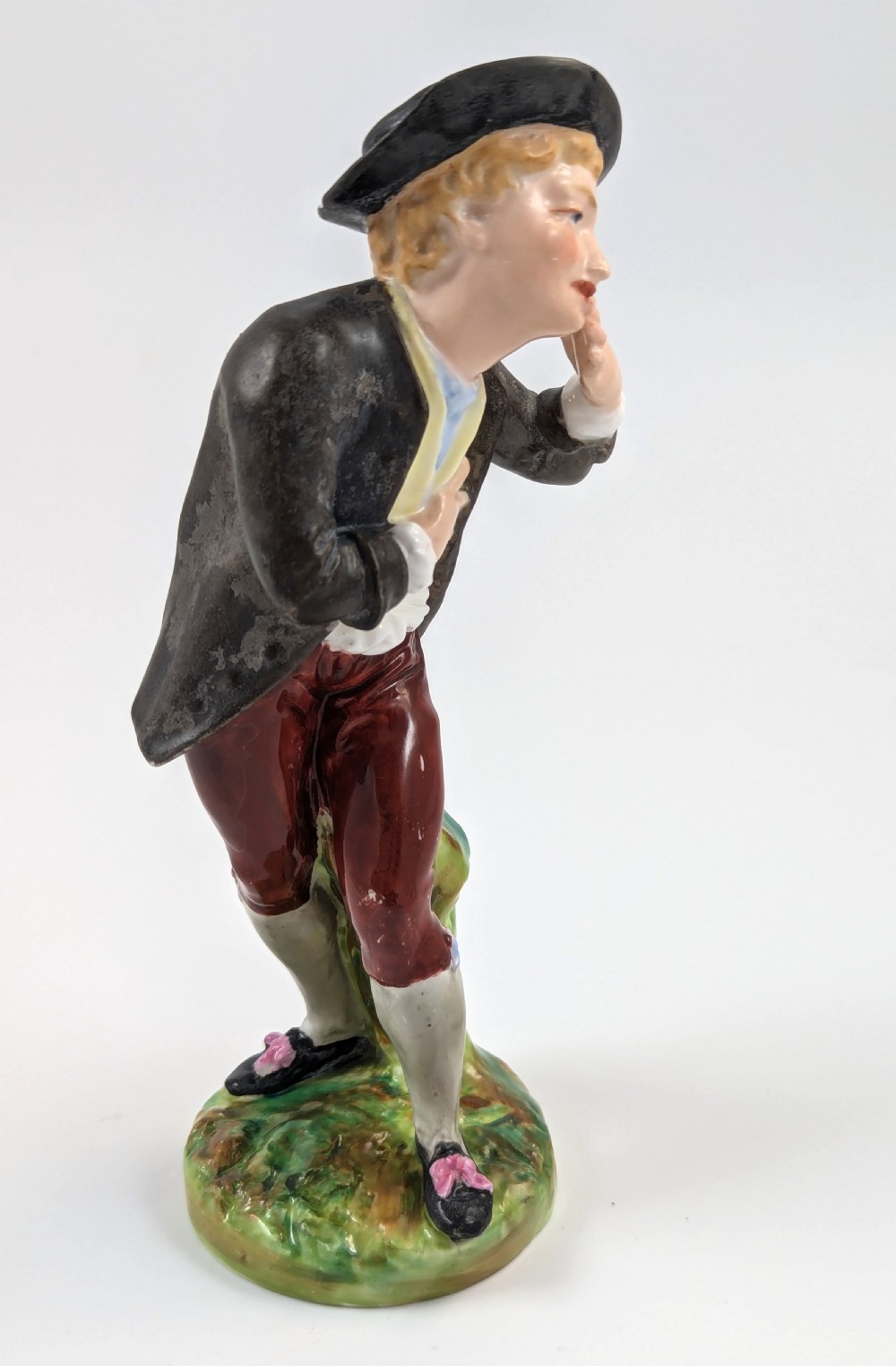 Very Rare Porcelain Figurine of a Boy, Crown Derby, 1880 View V