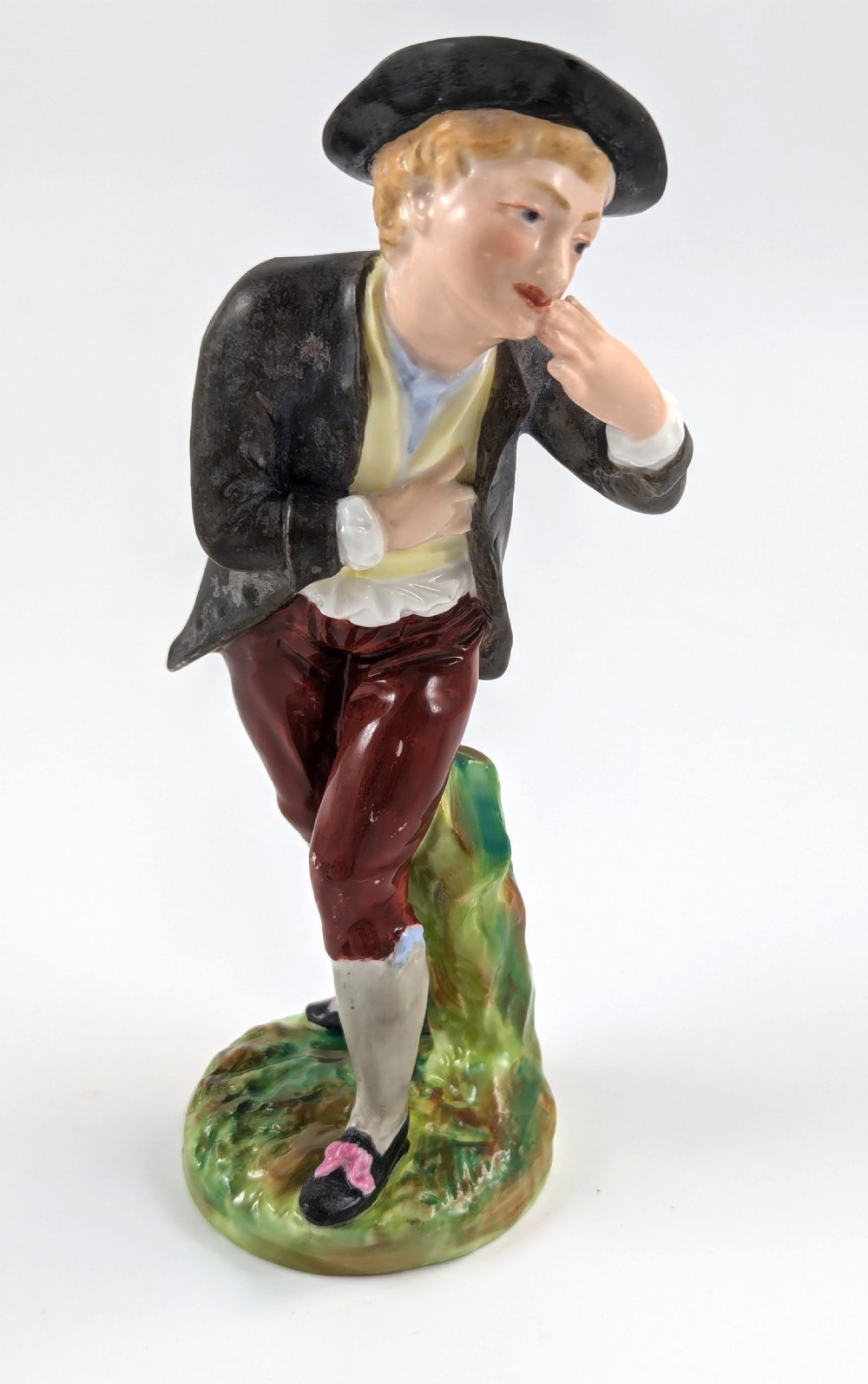Very Rare Porcelain Figurine of a Boy, Crown Derby, 1880 View VI
