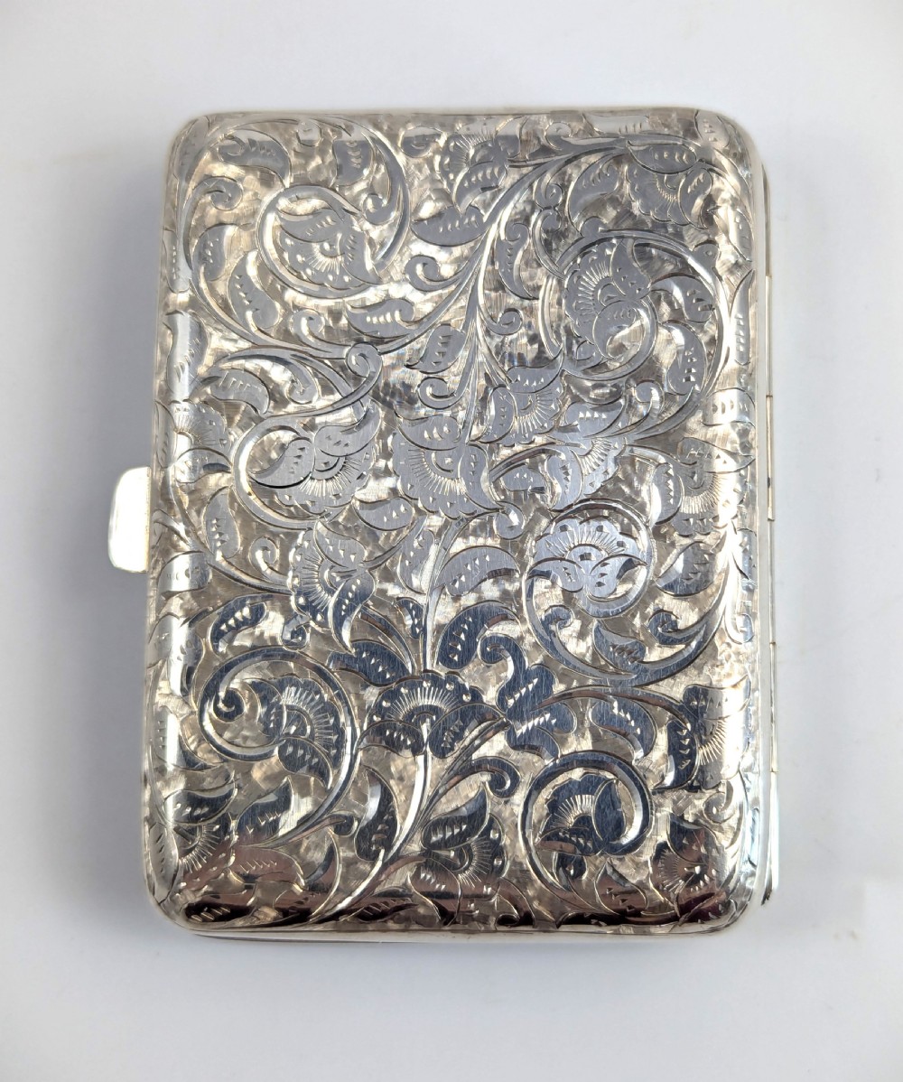 Sterling Silver Cigarette Case, Birmingham, 1899 View II