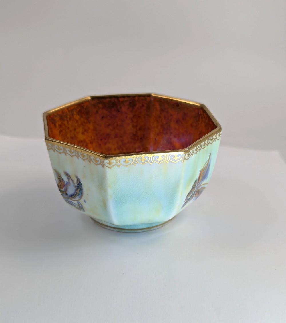 Daisy Makeig-Jones Lustre Octagonal  Butterfly Bowl , Wedgwood, c. 1914  View II