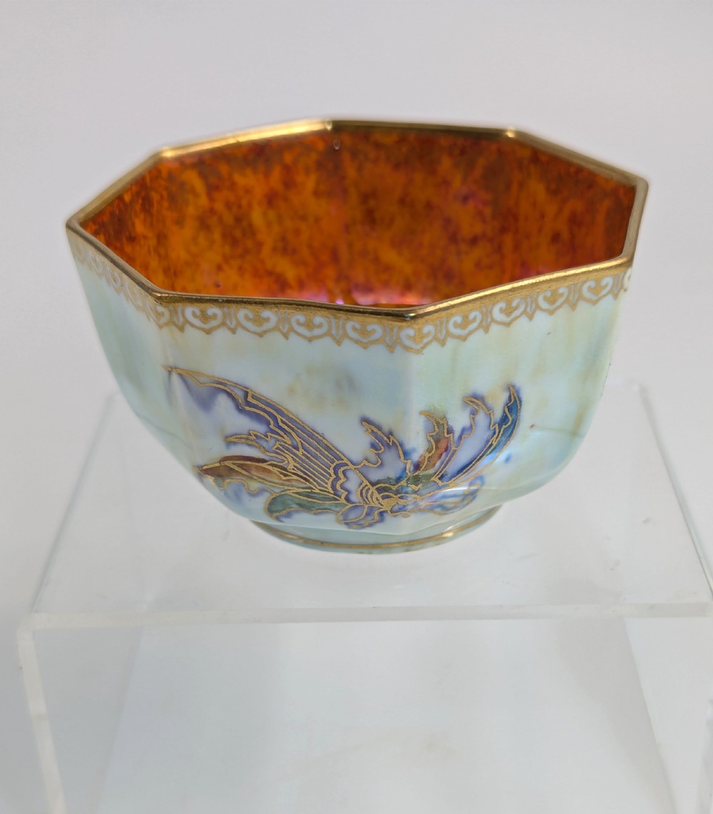 Daisy Makeig-Jones Lustre Octagonal  Butterfly Bowl , Wedgwood, c. 1914  View III