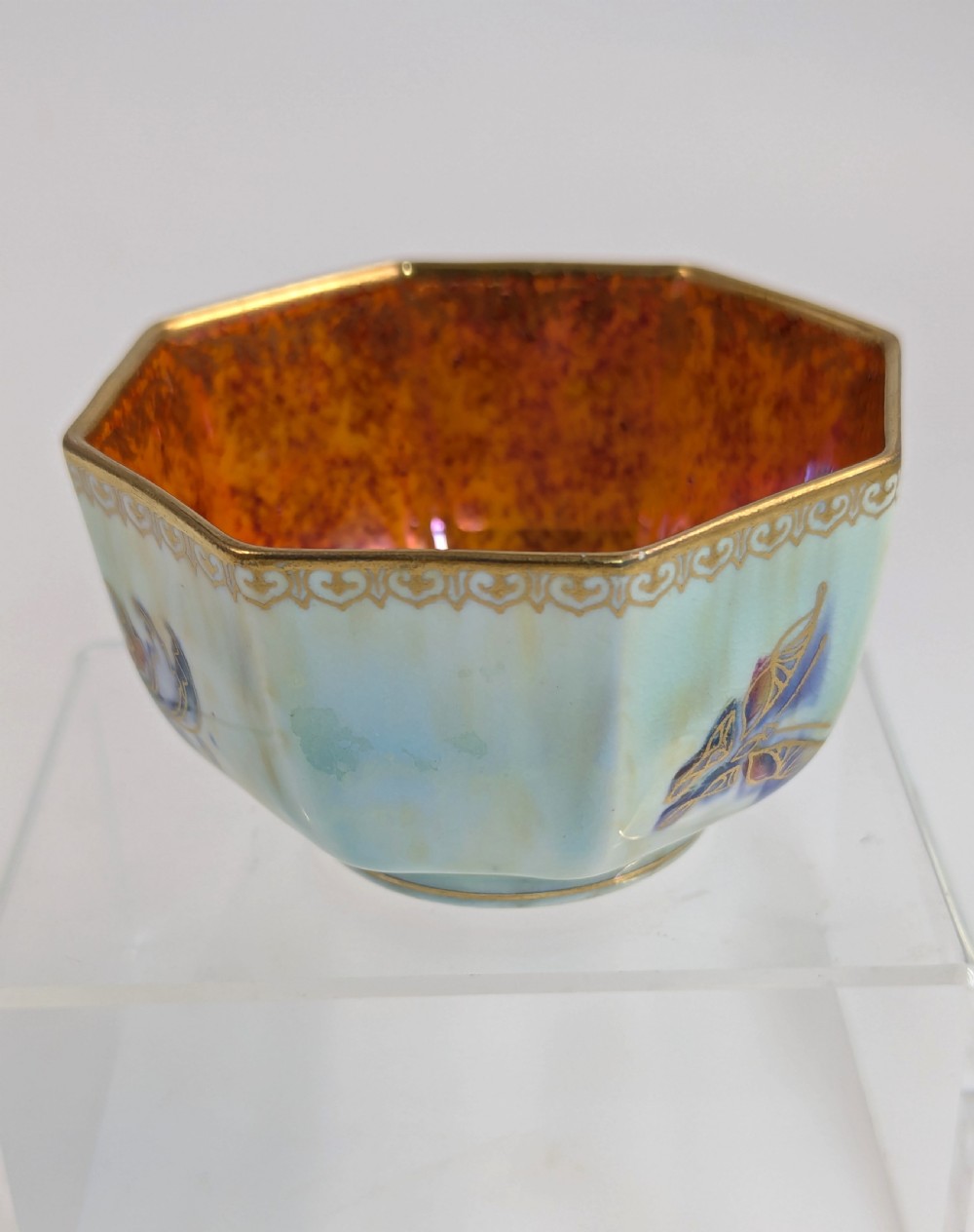 Daisy Makeig-Jones Lustre Octagonal  Butterfly Bowl , Wedgwood, c. 1914  View IV