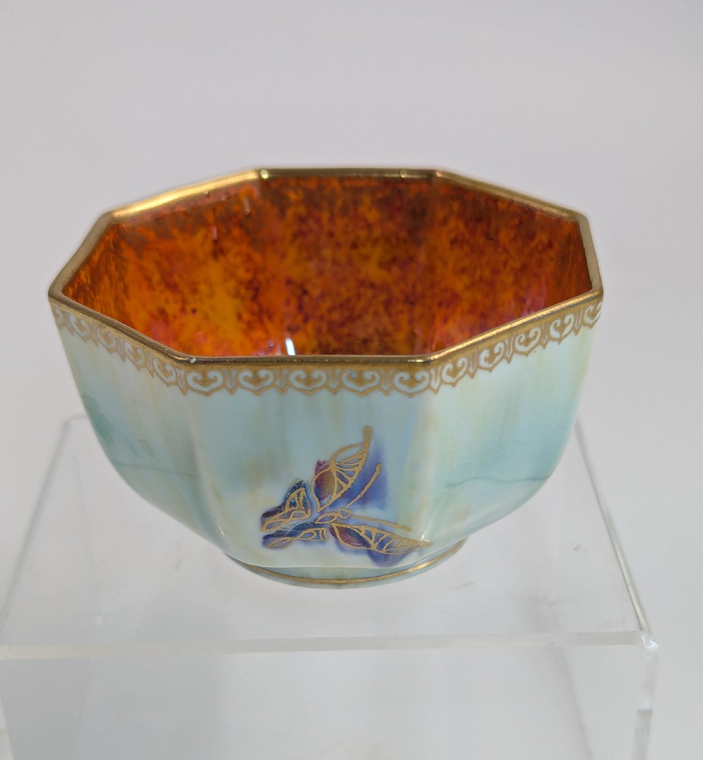 Daisy Makeig-Jones Lustre Octagonal  Butterfly Bowl , Wedgwood, c. 1914  View V