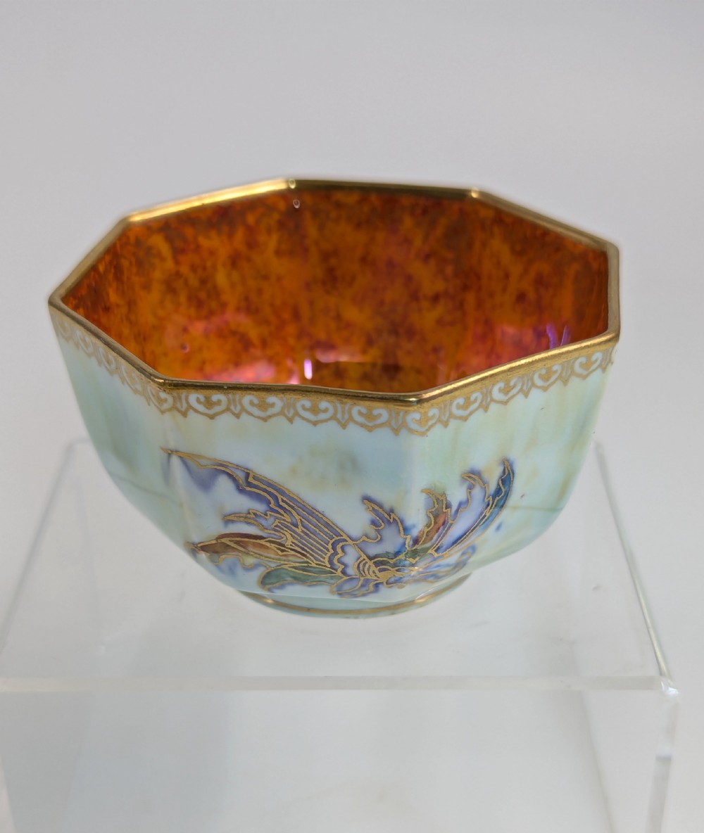 Daisy Makeig-Jones Lustre Octagonal  Butterfly Bowl , Wedgwood, c. 1914  View IX
