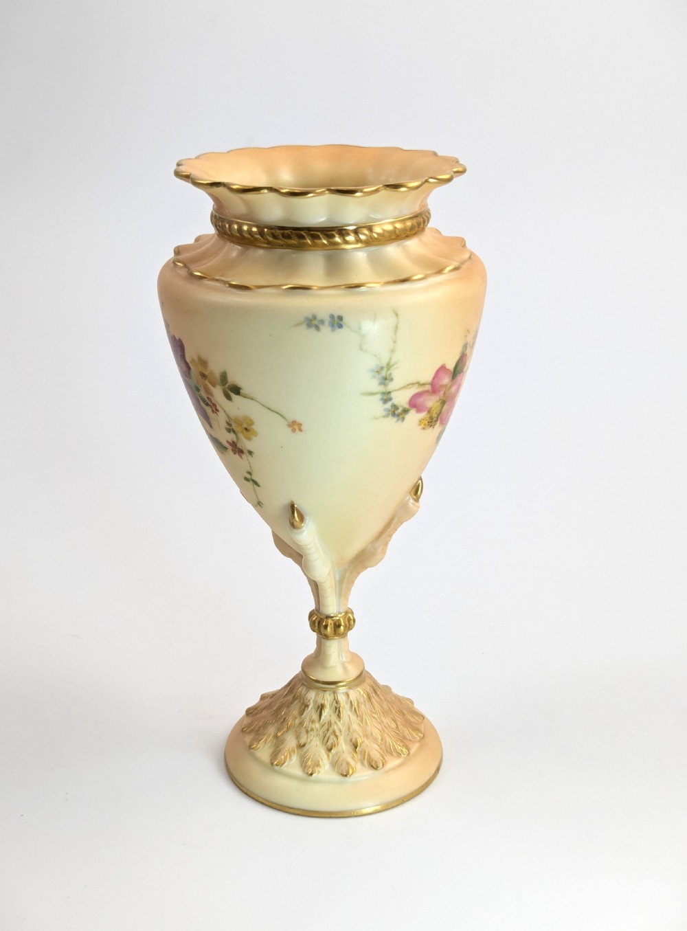 Rare Royal Worcester Vase with Eagle Claw Base View IV