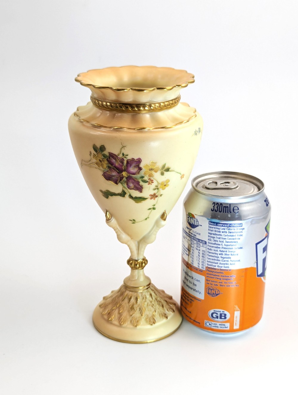 Rare Royal Worcester Vase with Eagle Claw Base View VIII