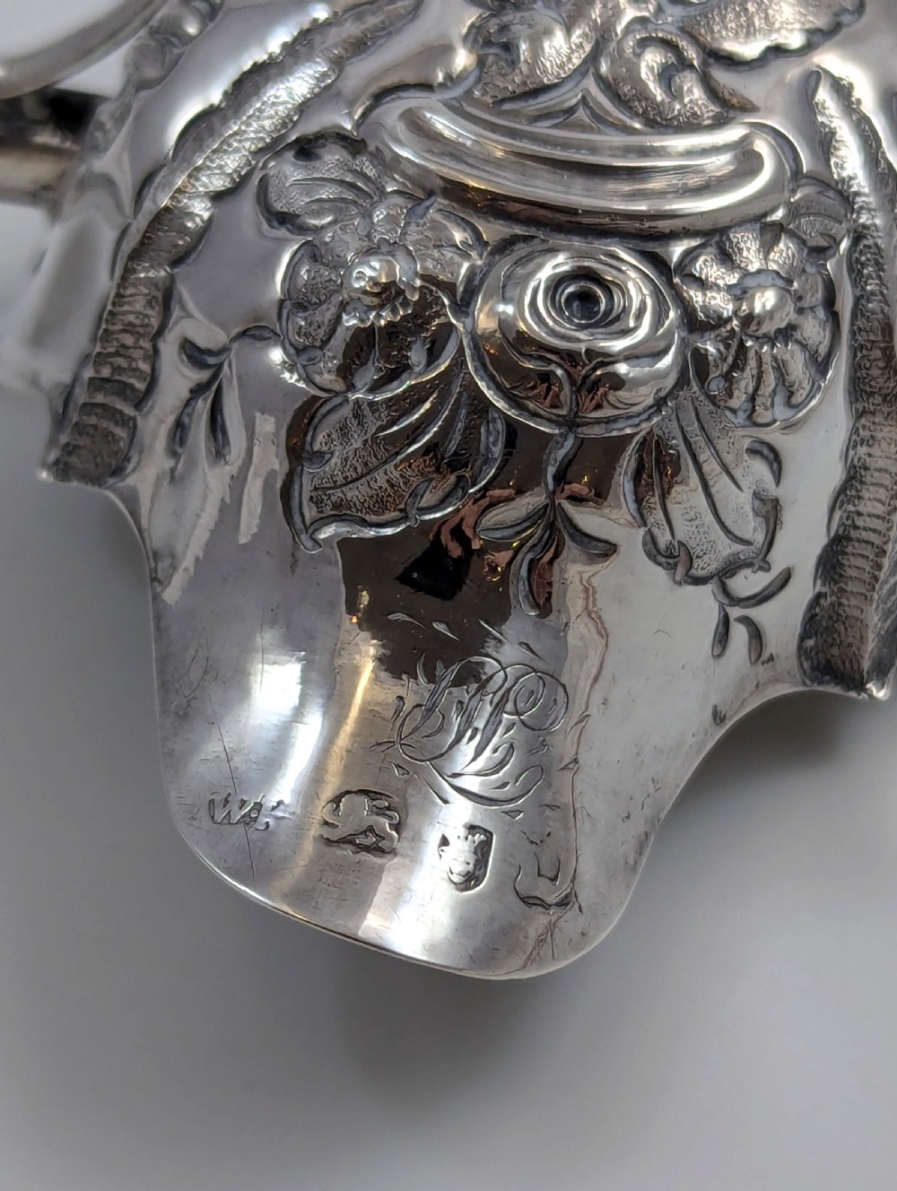 George II Silver toddy/ punch ladle , William Kersill, London ,1759. View V