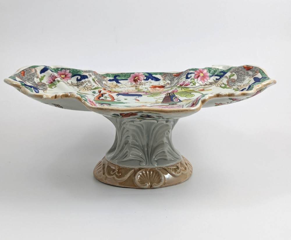 Rare Mason's Ironstone Dessert Centerpiece, 1818-1825 View IV