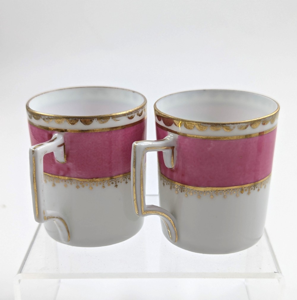 Antique Victoria Austria porcelain 10pc coffee cup and saucer set for 5 persons View X