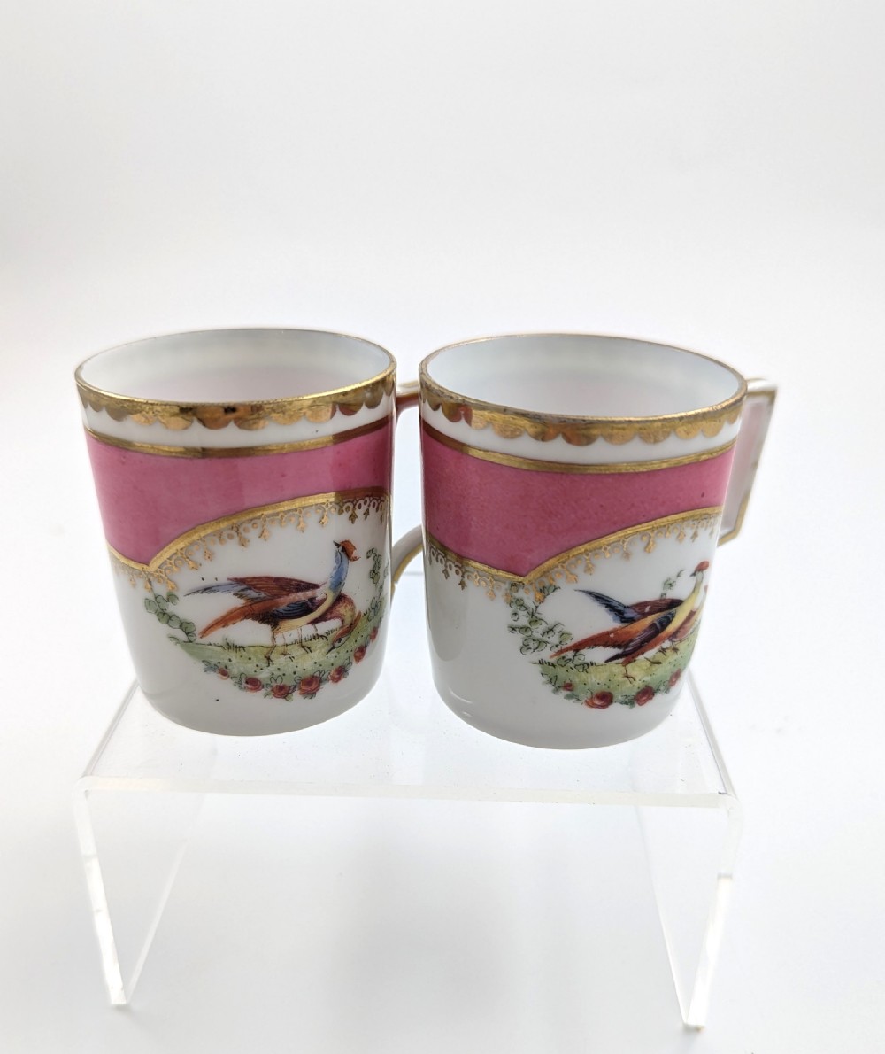 Antique Victoria Austria porcelain 10pc coffee cup and saucer set for 5 persons View XI