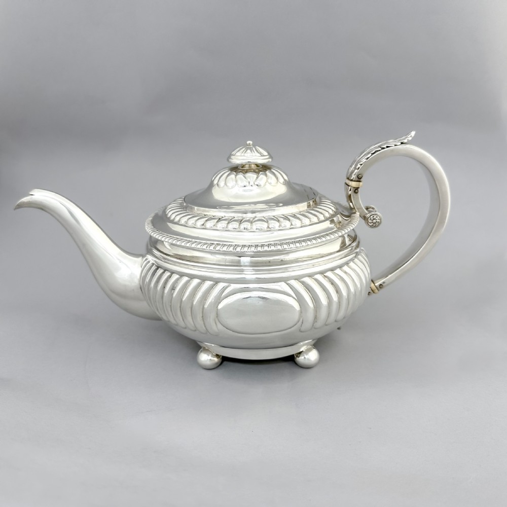 Antique Scottish Silver three-piece Tea Service, 1814 (42.5 t oz) View X