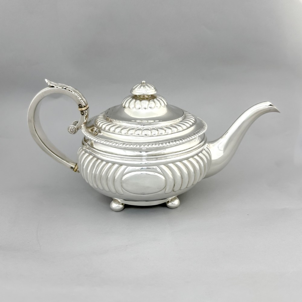 Antique Scottish Silver three-piece Tea Service, 1814 (42.5 t oz) View XII