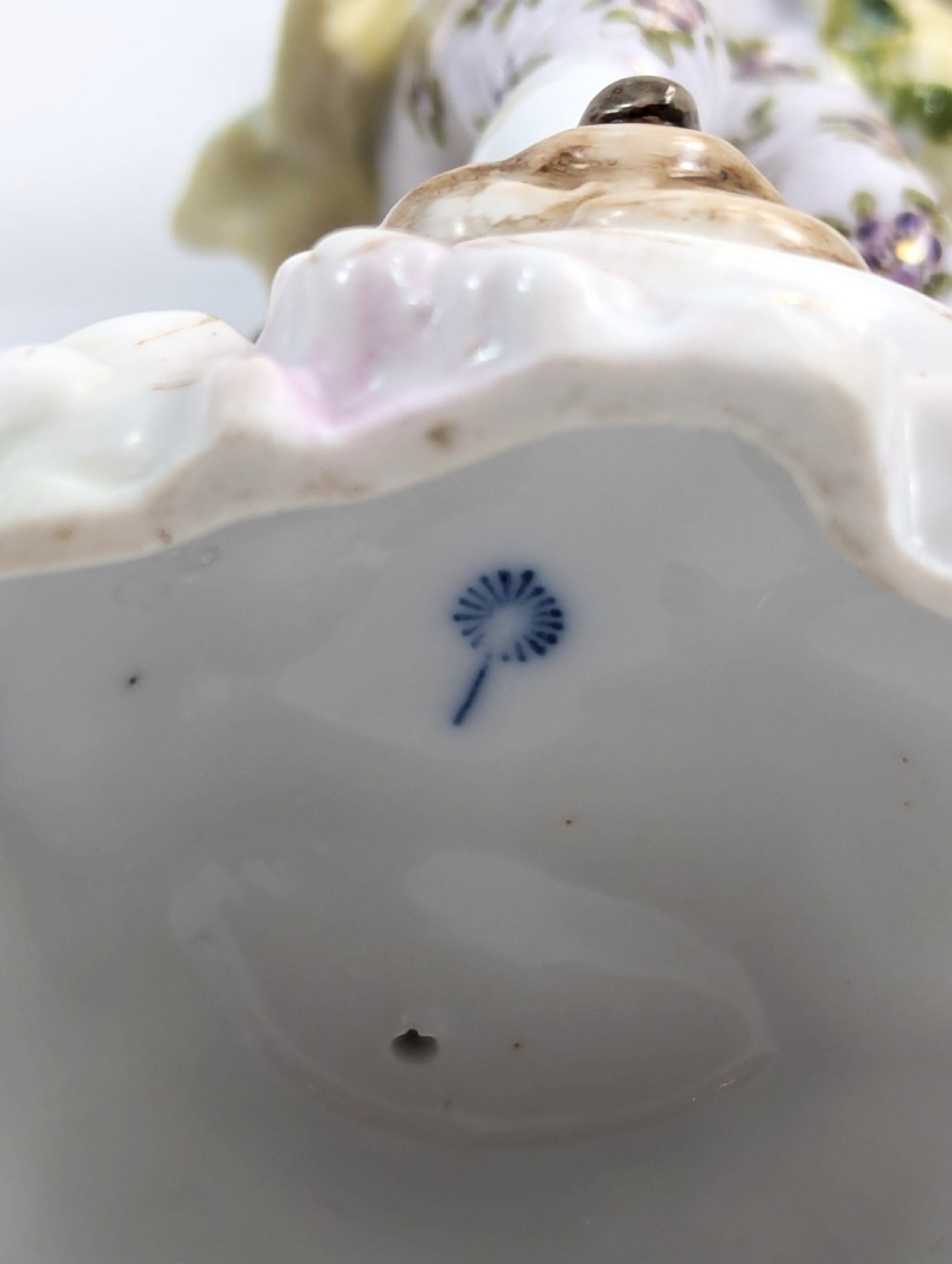Triebner Volkstedt porcelain young couple with grapes and flowers, c. 1894 View VII