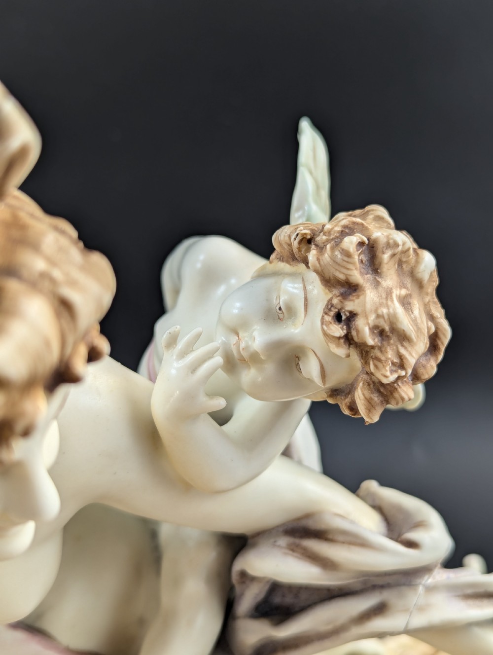 Art Nouveau Amphora Porcelain Figural Bowl with maiden and cherub, c. 1897 View XVIII