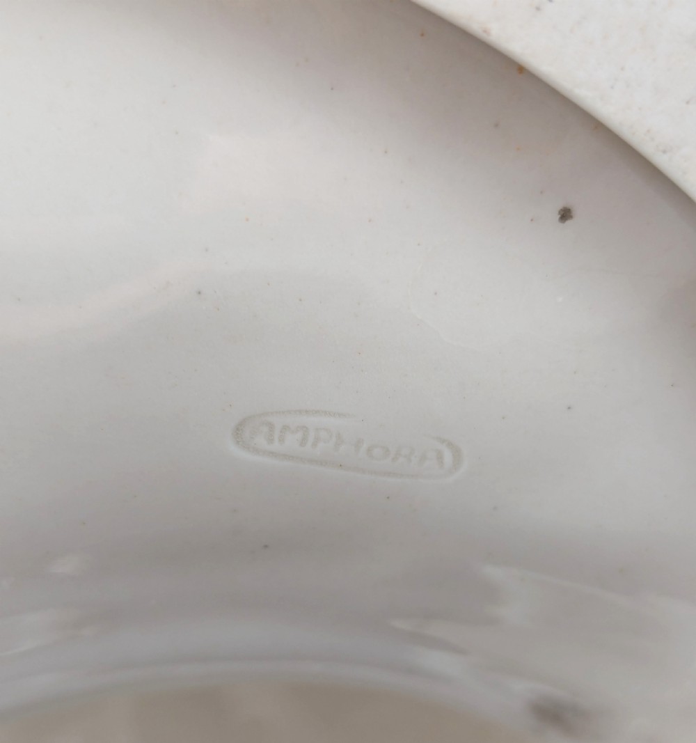 Art Nouveau Amphora Porcelain Figural Bowl with maiden and cherub, c. 1897 View XXI