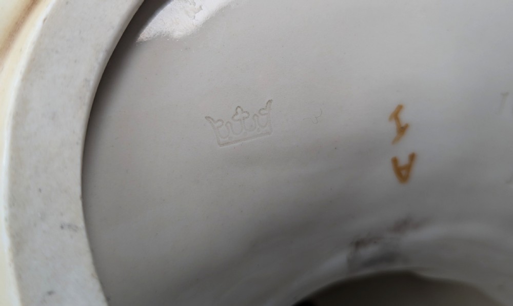 Art Nouveau Amphora Porcelain Figural Bowl with maiden and cherub, c. 1897 View XXII