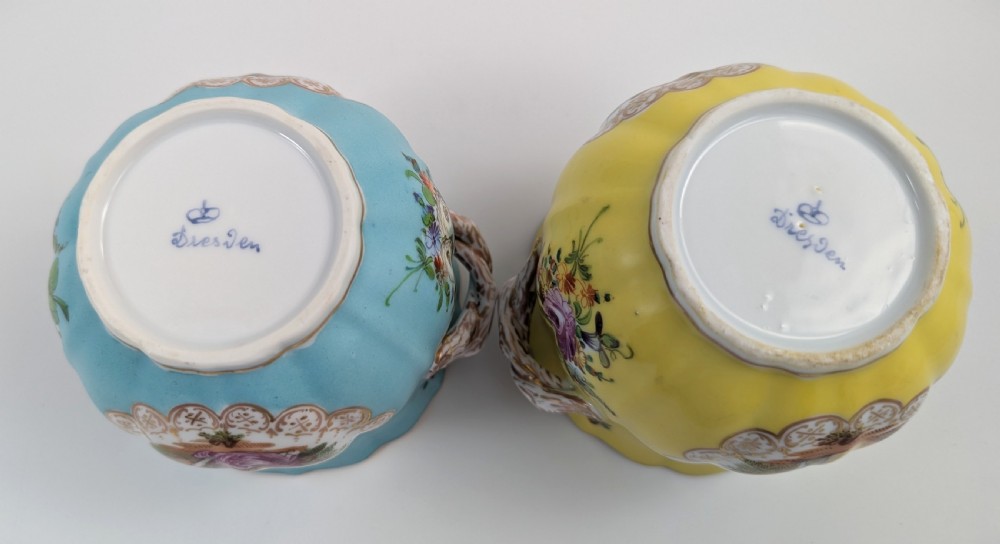 Donath & Co Antique Porcelain Cache Pots, Dresden, c. 1895 View VI
