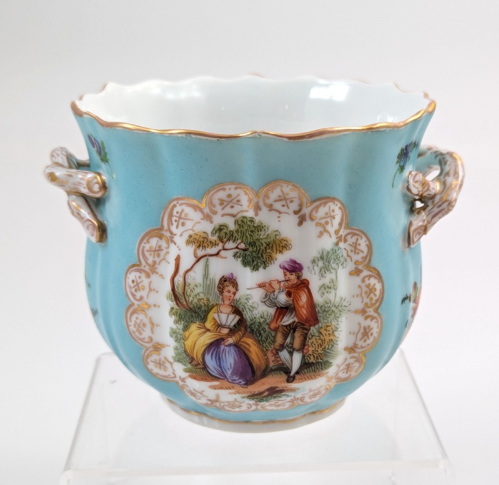 Donath & Co Antique Porcelain Cache Pots, Dresden, c. 1895 View VIII
