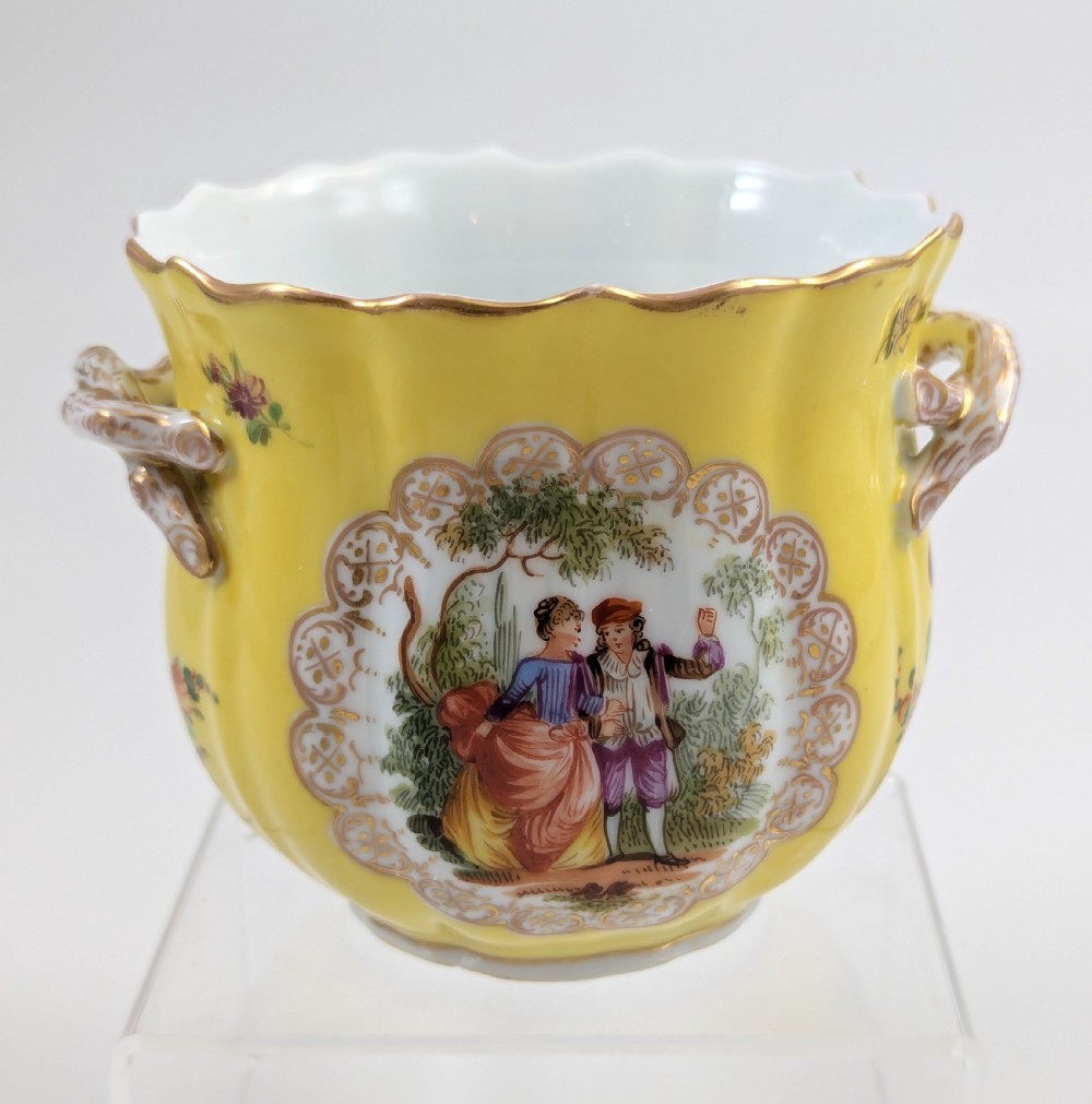 Donath & Co Antique Porcelain Cache Pots, Dresden, c. 1895 View XI