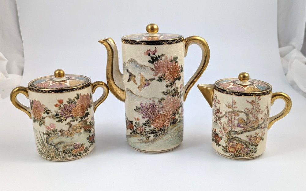 Satsuma, Earthenware Tea Set, Japan, c. 1890