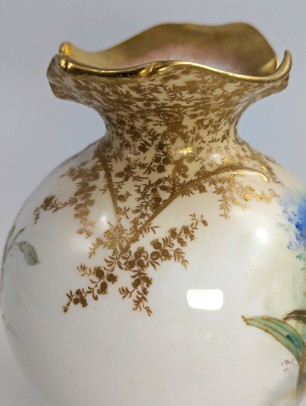  Doulton Burslem Vase, Hand-Painted,Rare1891 View XII