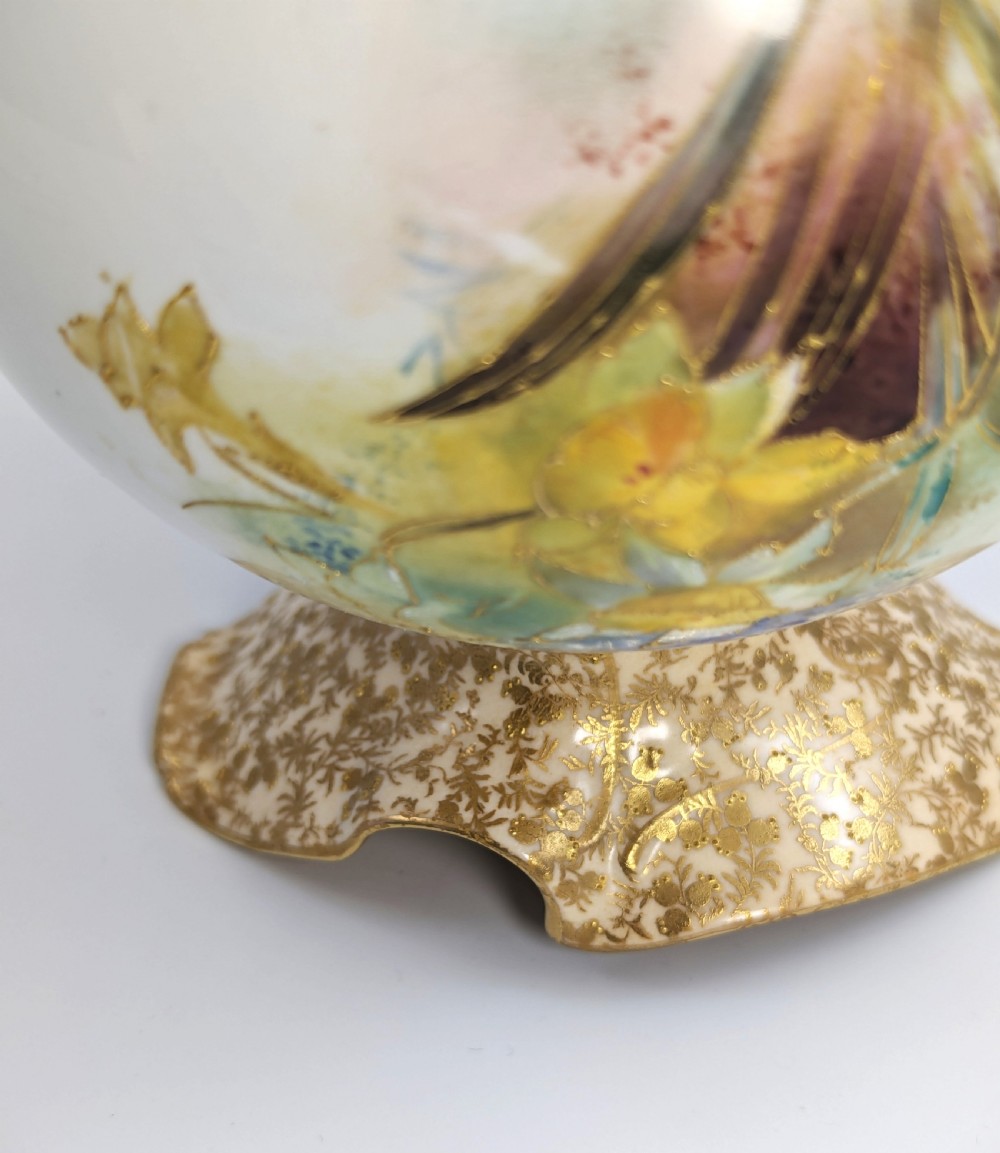  Doulton Burslem Vase, Hand-Painted,Rare1891 View XV