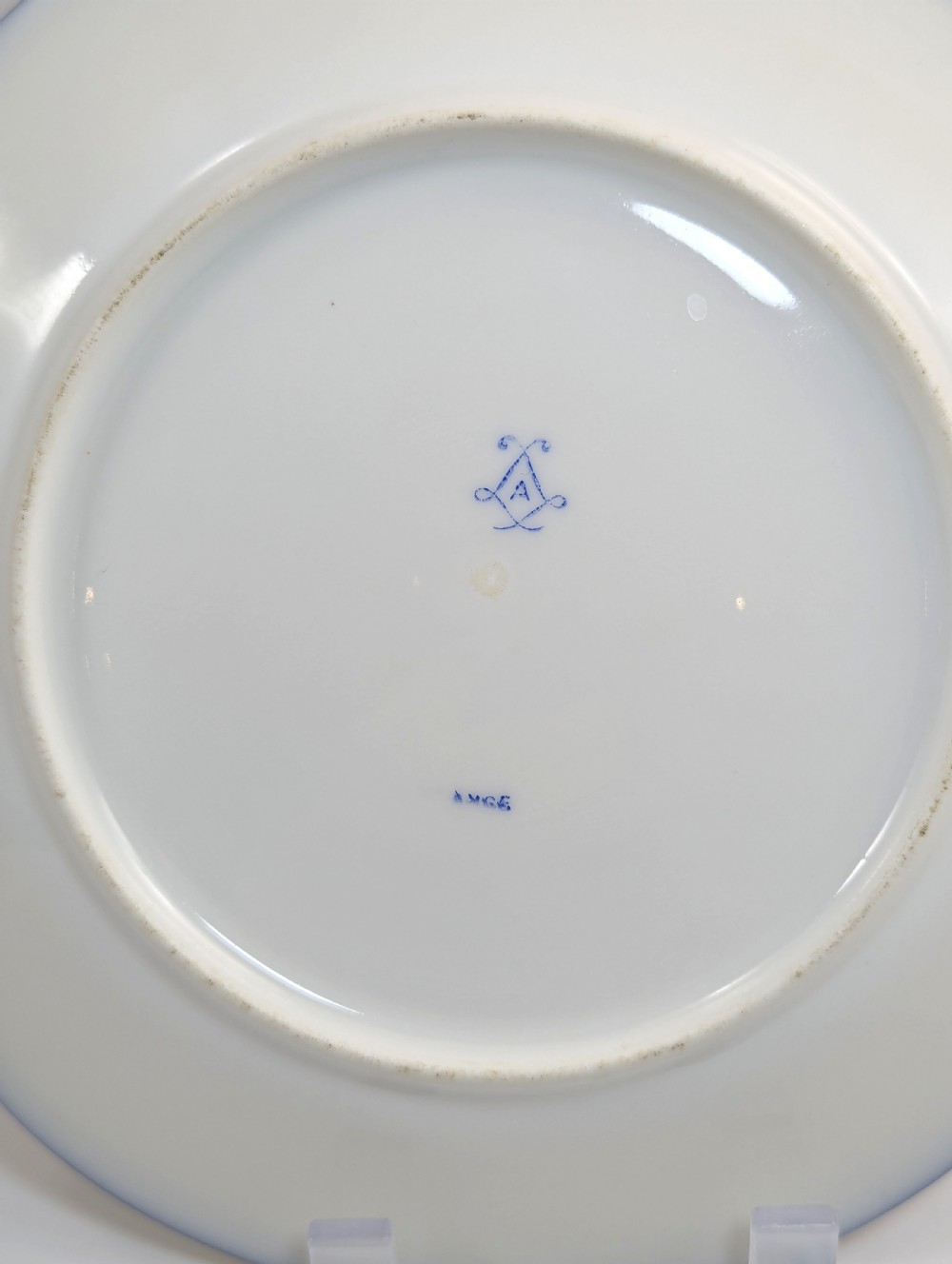 Rare Antique Sèvres-Style Hand-Painted Porcelain Cabinet Plate, Late 19th Century View IX
