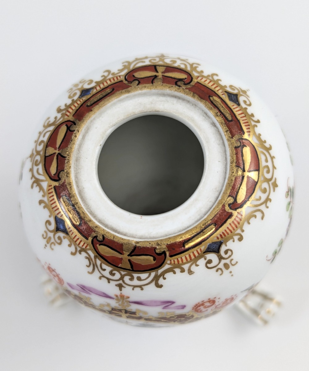 KPM Berlin, Porcelain Egg on Legs, Tea Caddy or Jar, c. 1780 View X