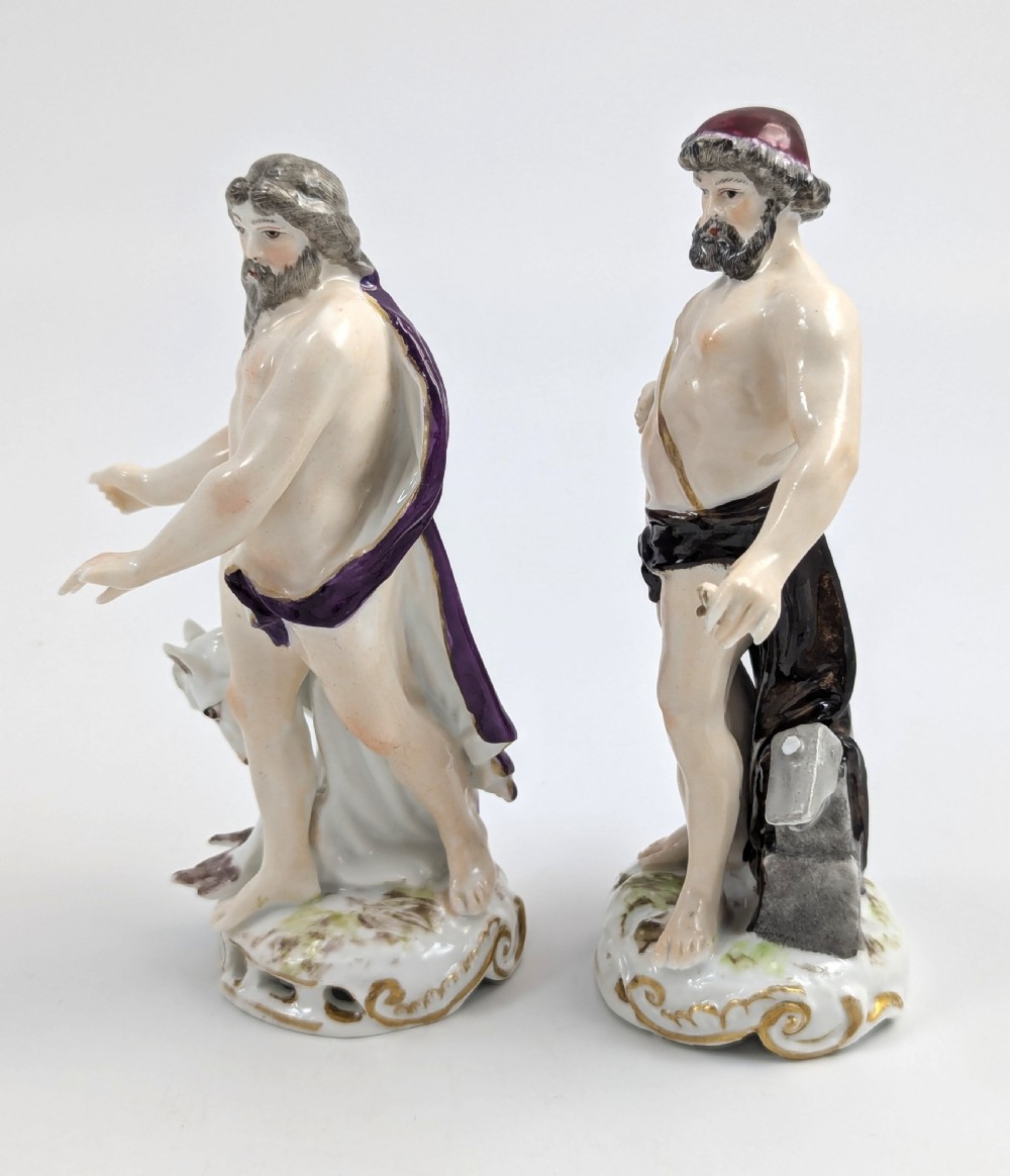 Samson Porcelain Figures Poseidon and Hephaestus, France c.1850. View II