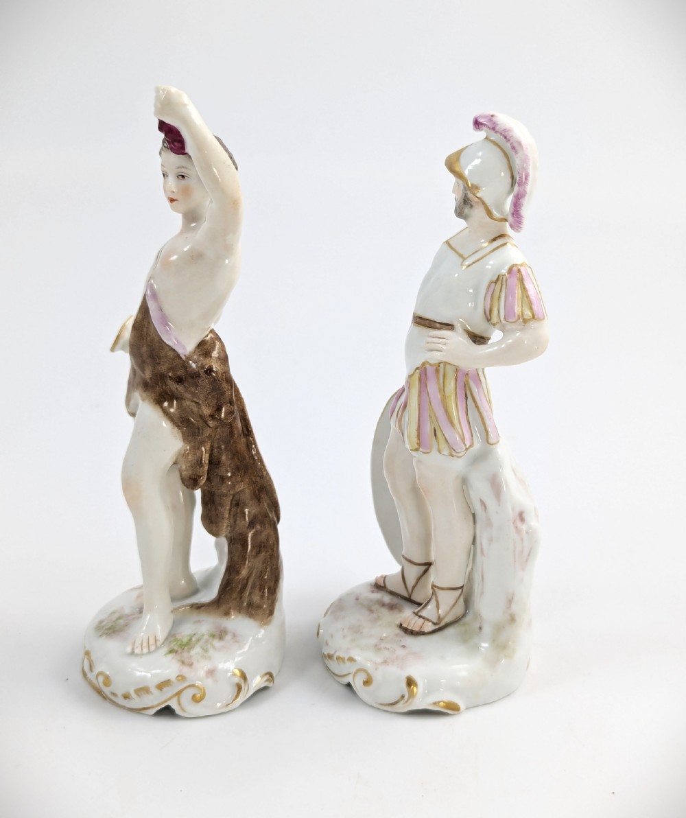 Bacchus and Mars Chelsea Style Figurines by Samson & Cie, circa 1850.  View II