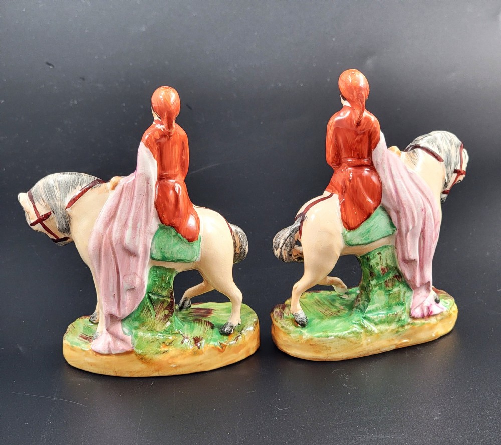 Staffordshire Porcelain Figures of Omar Pasha on Horseback, England c. 1850 View III