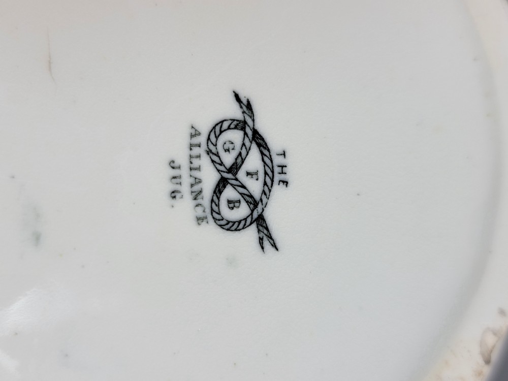 Rare Staffordshire Crimean War Alliance Jug by G.F. Bowers, c.1857 View IX