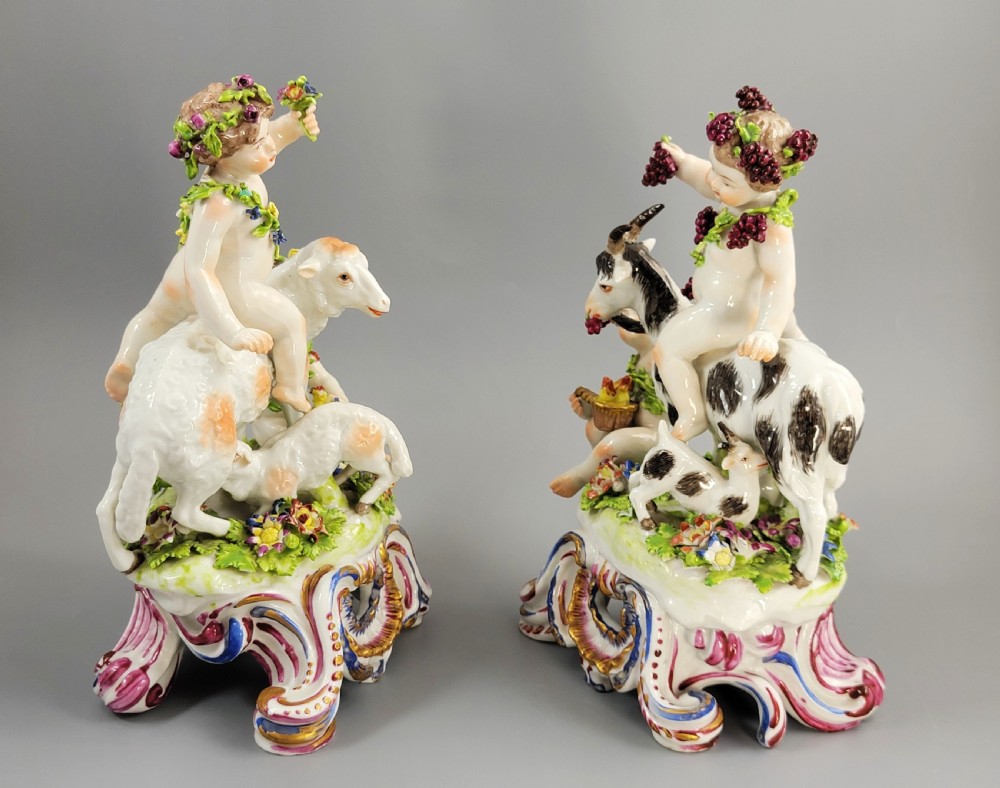 19th Century Samson Paris Porcelain – Pair of Four Seasons Allegorical Groups View II
