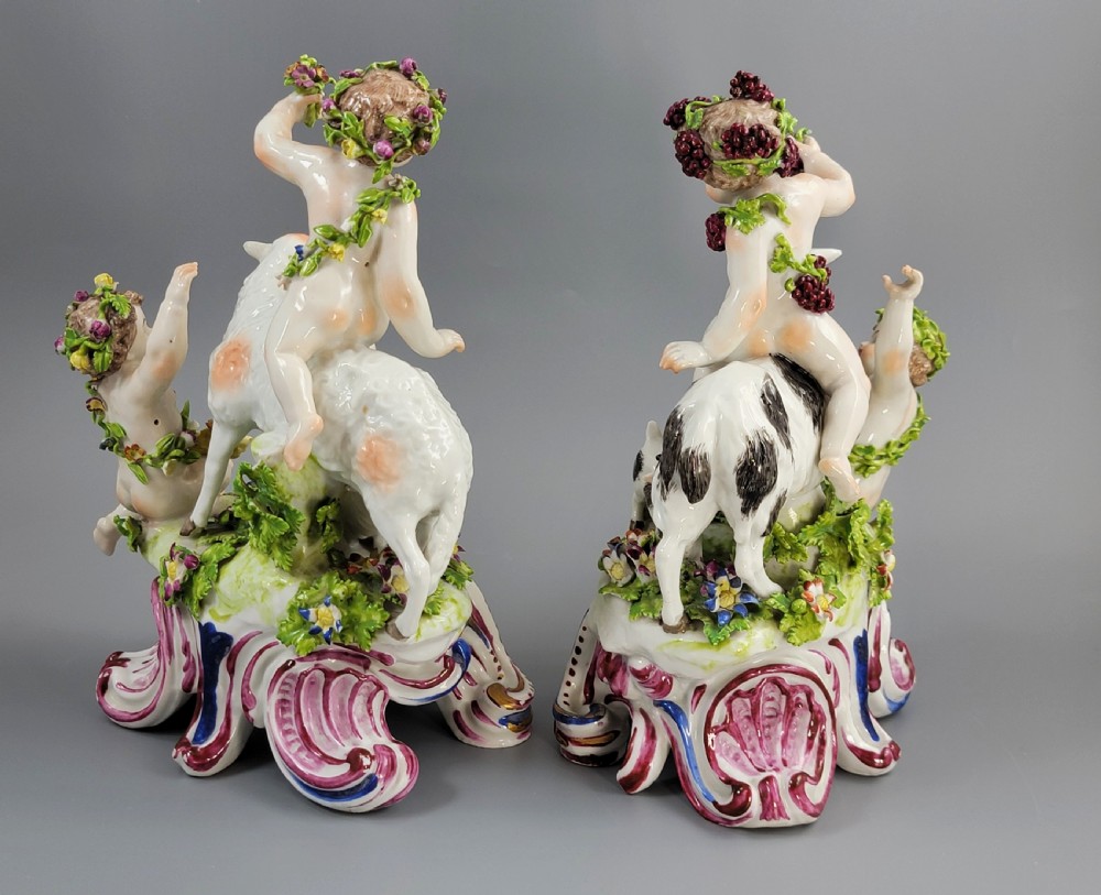 19th Century Samson Paris Porcelain – Pair of Four Seasons Allegorical Groups View III