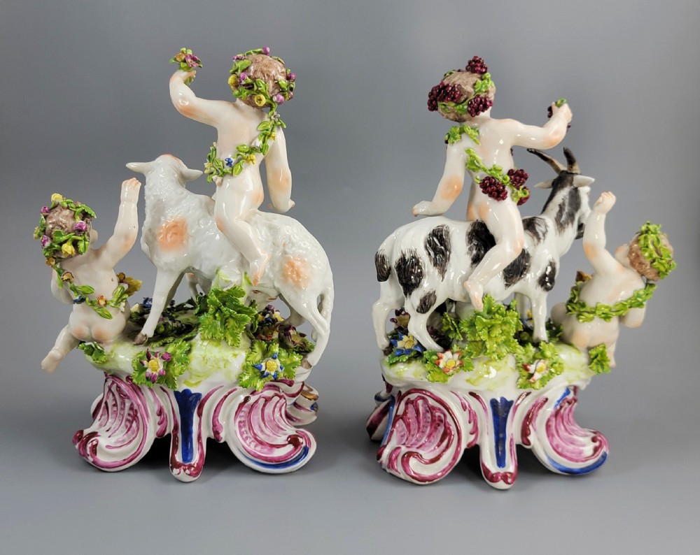 19th Century Samson Paris Porcelain – Pair of Four Seasons Allegorical Groups View IV