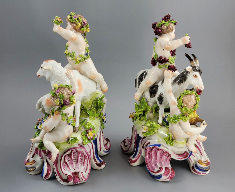 19th Century Samson Paris Porcelain – Pair of Four Seasons Allegorical Groups View V