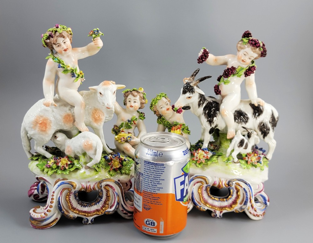 19th Century Samson Paris Porcelain – Pair of Four Seasons Allegorical Groups View VIII