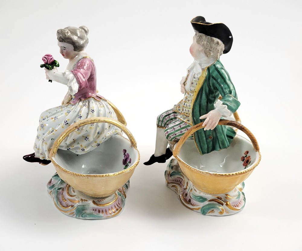  Meissen Rococo Figural Double Salt Cellars, , c.1830 View II