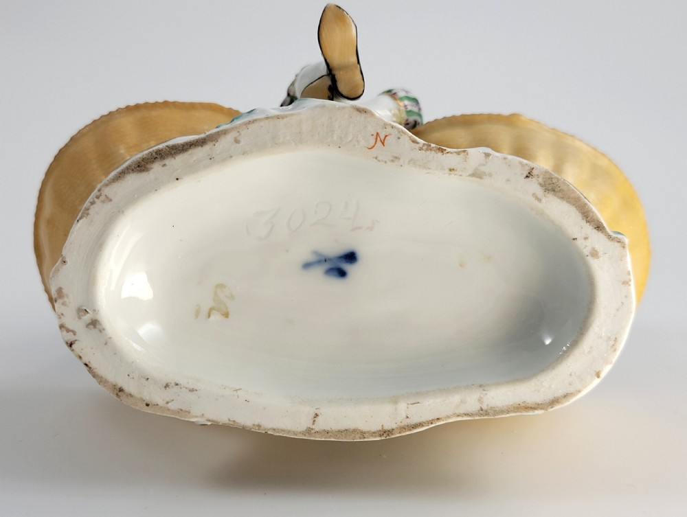  Meissen Rococo Figural Double Salt Cellars, , c.1830 View VIII