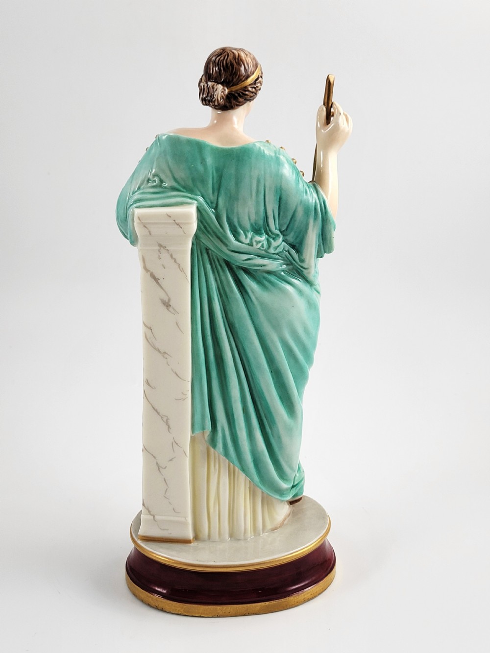 Royal Worcester Porcelain Figure of Aphrodite, Dated 1867, Sea-Green Robe View V