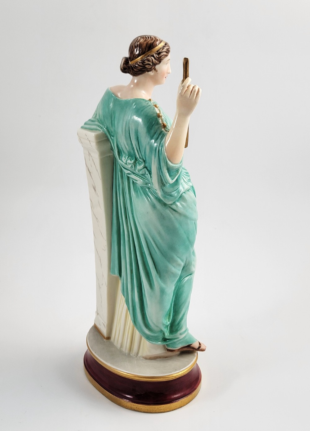Royal Worcester Porcelain Figure of Aphrodite, Dated 1867, Sea-Green Robe View VI