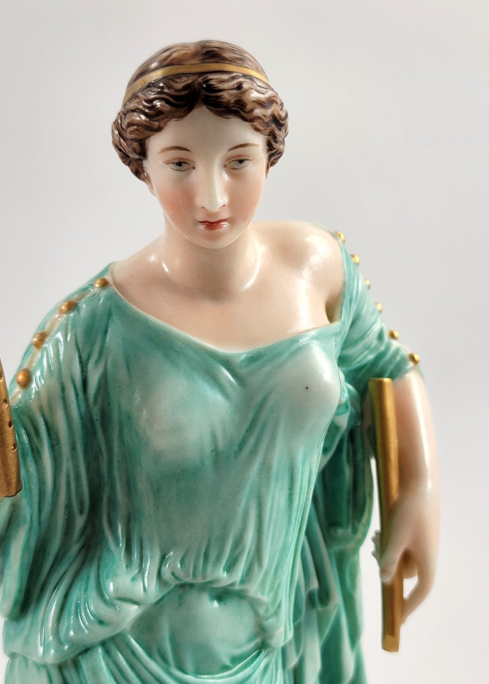 Royal Worcester Porcelain Figure of Aphrodite, Dated 1867, Sea-Green Robe View XI