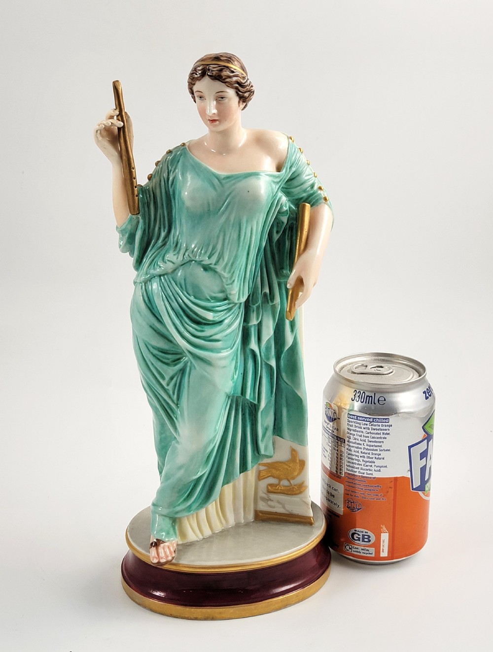Royal Worcester Porcelain Figure of Aphrodite, Dated 1867, Sea-Green Robe View XIII