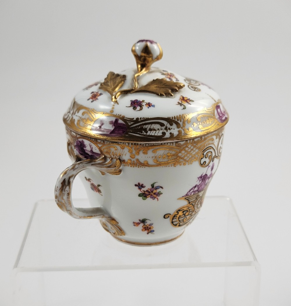 Meissen Covered Chocolate Cup, Harbour Views & Puce Chinoiserie, c. 1780–1820 View IV