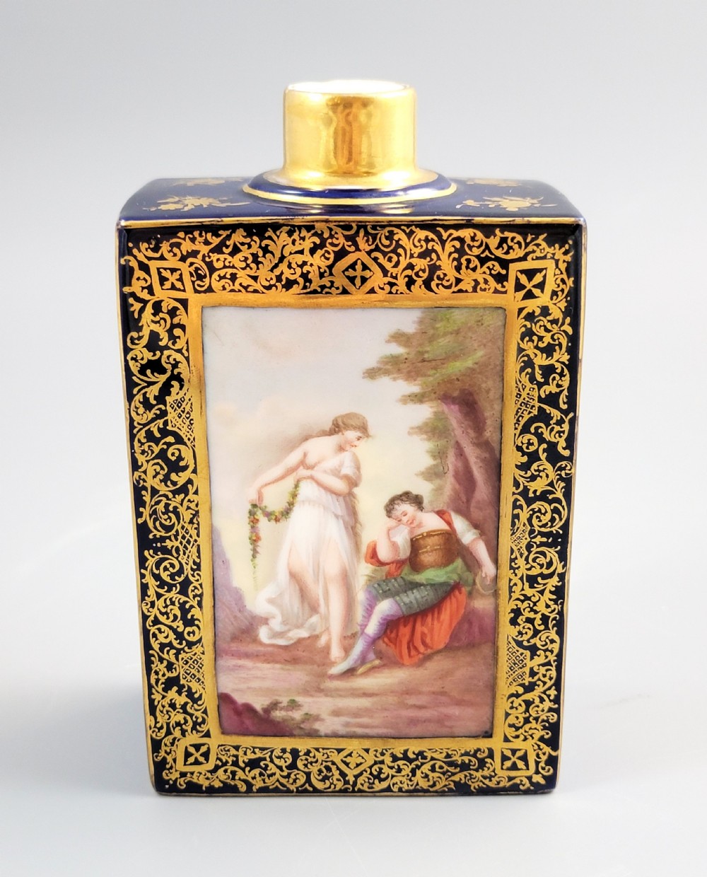 Royal Vienna Tea Caddy, Porcelain, c.1880