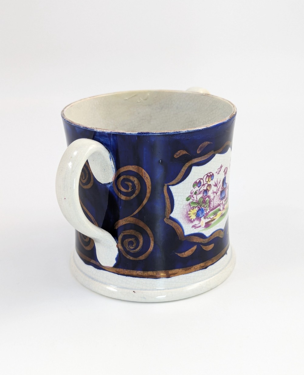Early 19th Century Staffordshire Pearlware Loving Cup, Chinoiserie, c.1820 View VI