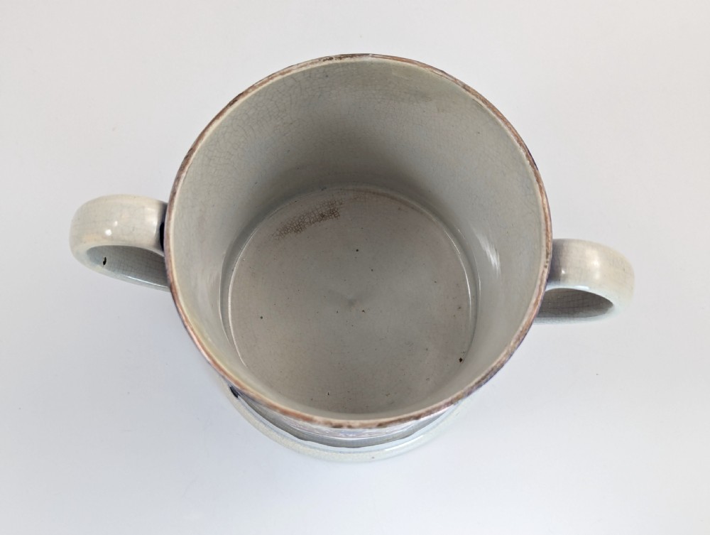 Early 19th Century Staffordshire Pearlware Loving Cup, Chinoiserie, c.1820 View VIII